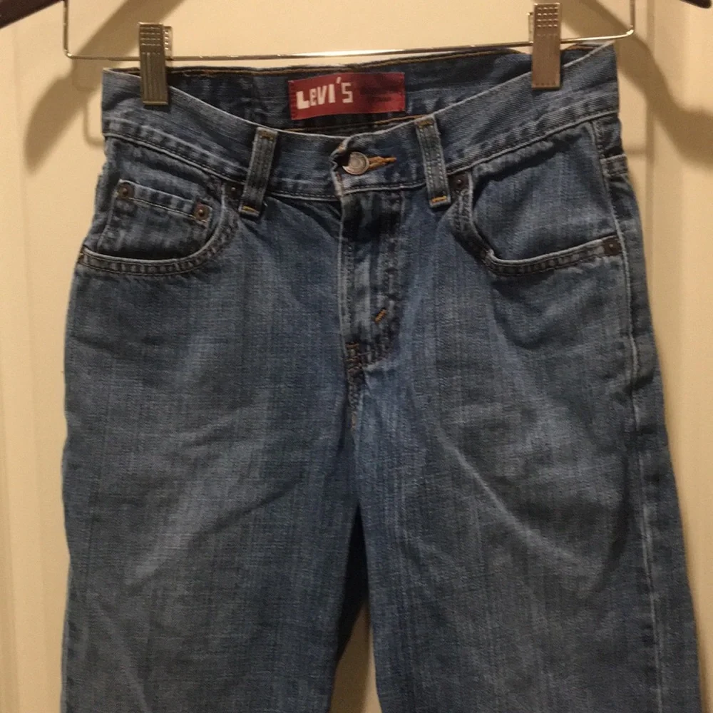 Levi’s 550 Red Label boys distressed denim Jeans relaxed fit Size 10 Reg 25x25
